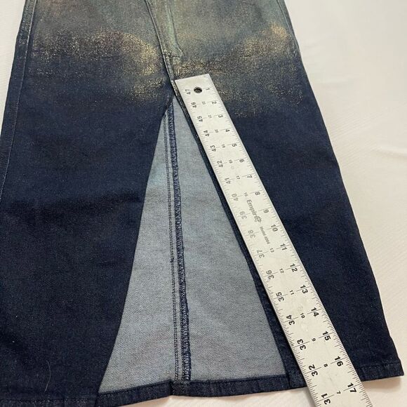 Hudson Jeans Reconstructed Midi Denim Skirt Size 25 New - Picture 5 of 12